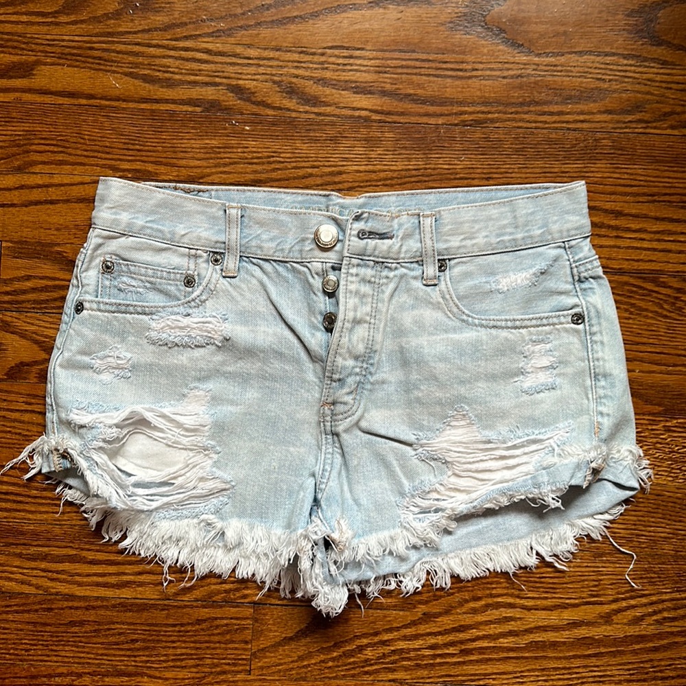 American Eagle Light Wash Jean Shorts